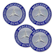 Load image into Gallery viewer, 4pcs Wheel Center Caps Stickers Mercedes Benz 65mm Blue