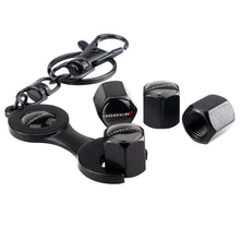 Load image into Gallery viewer, 4pcs Dodge Logo2 Black Wheel Tire Valve Caps+Keychain