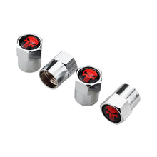 Load image into Gallery viewer, 4pcs Punisher Red Logo Tire Valve Caps