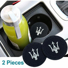 Load image into Gallery viewer, 2pcs Maserati Logo Auto Cup Holder Mats