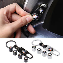 Load image into Gallery viewer, 4pcs Buic Logo Tire Valve Caps + Keychain