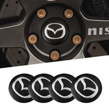 Load image into Gallery viewer, 4pcs Mazda Logo Wheel Center Hub Caps and 56mm Stickers