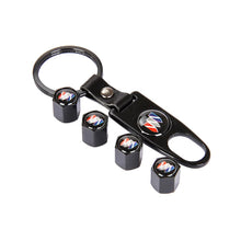 Load image into Gallery viewer, 4pcs Buic Logo Tire Valve Caps + Keychain