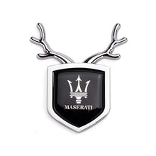 Load image into Gallery viewer, 2pcs Maserati Logo Shield Antler Emblems