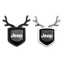 Load image into Gallery viewer, 2pcs Jeep Logo Shield Antler Emblems