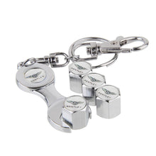 Load image into Gallery viewer, Bentley Wheel Tire Valve Caps+Keychain