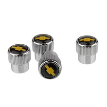 Load image into Gallery viewer, 4pcs Chevrolet Logo Tire Valve Caps - Silver