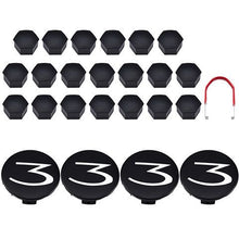 Load image into Gallery viewer, 4pcs 58mm Tesla Model 3 Logo Wheel Center Caps
