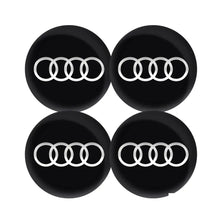 Load image into Gallery viewer, 4pcs Audi Logo Wheel Center Hub Stickers- 56, 60, 65 mm
