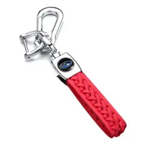Load image into Gallery viewer, Subaru Woven Leather Keychain
