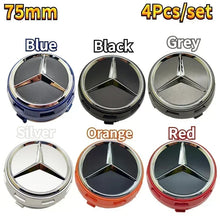 Load image into Gallery viewer, 4pcs Mercedes-Benz 75mm Wheel Center Caps
