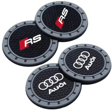 Load image into Gallery viewer, 2pcs Audi / Rs Logo Auto Cup Holder Mats

