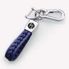 Load image into Gallery viewer, Honda Logo Keychain Braided Leather Rope
