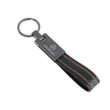Load image into Gallery viewer, Mercedes-Benz Logo Leather Keychain
