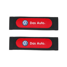 Load image into Gallery viewer, 2pcs Volkswagen Red Black Seat Belt Pads

