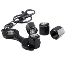Load image into Gallery viewer, 4pcs Transformer Type2 Black Wheel Tire Valve Caps+Keychain
