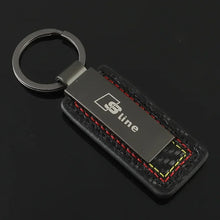 Load image into Gallery viewer, Audi RS / Sline Logo Leather Keychain
