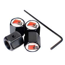 Load image into Gallery viewer, 4pcs Audi /RS/ Sline Logo Anti-theft Tire Valve Caps
