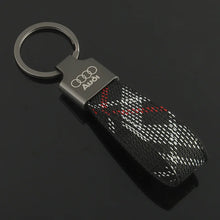 Load image into Gallery viewer, Audi Logo Braided Keychain - Grey
