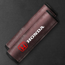 Load image into Gallery viewer, 2pcs Honda Logo Leather Seat Belt Pads
