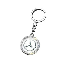 Load image into Gallery viewer, Mercedes-Benz Logo Rhinestones Keychain
