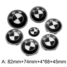 Load image into Gallery viewer, 7pcs Set Black BMW Logo Emblems
