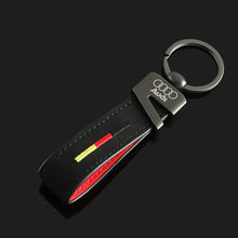 Load image into Gallery viewer, Audi Logo Leather Keychain
