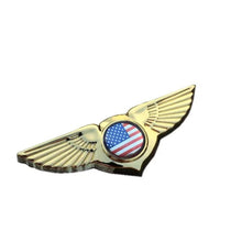Load image into Gallery viewer, USA Flag Wings Emblem
