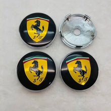 Load image into Gallery viewer, 4pcs 60mm Ferrari Wheel Hub Center Caps
