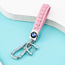 Load image into Gallery viewer, BMW Car Logo Leather Keychain - Style B
