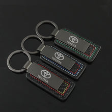 Load image into Gallery viewer, Toyota Logo Leather Keychain
