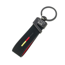 Load image into Gallery viewer, Audi Logo Leather Keychain

