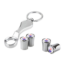 Load image into Gallery viewer, 4pcs Maserati Logo Tire Valve Caps + Keychain
