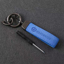 Load image into Gallery viewer, Volkswagen R/VW Logo Leather Keychain

