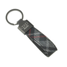 Load image into Gallery viewer, Audi Logo Braided Keychain - Grey
