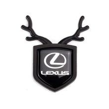 Load image into Gallery viewer, 2pcs Lexus Logo Shield Antler Emblems
