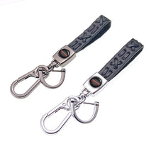 Load image into Gallery viewer, GMC Logo Keychain Braided Leather Rope - Black
