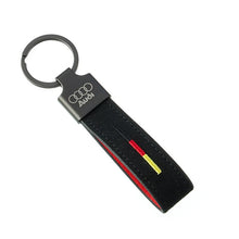 Load image into Gallery viewer, Audi Logo Leather Keychain
