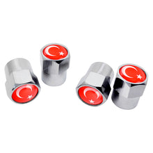 Load image into Gallery viewer, 4pcs Tire Valve Caps with Turkey flag
