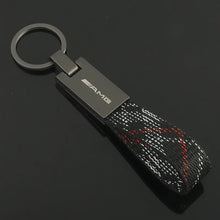 Load image into Gallery viewer, Mercedes-Benz Logo Leather Keychain
