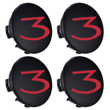 Load image into Gallery viewer, 4pcs 58mm Tesla Model 3 Logo Wheel Center Caps
