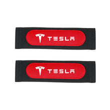 Load image into Gallery viewer, 2pcs Tesla Seat Belt Pads Red Black
