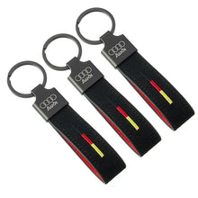 Load image into Gallery viewer, Audi Logo Leather Keychain

