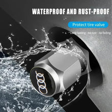 Load image into Gallery viewer, 4pcs Audi Black/White Logo Tire Valve Caps
