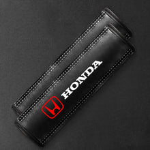 Load image into Gallery viewer, 2pcs Honda Logo Leather Seat Belt Pads
