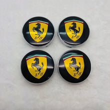 Load image into Gallery viewer, 4pcs 60mm Ferrari Wheel Hub Center Caps

