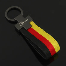 Load image into Gallery viewer, Audi RS / SlineLogo Germany Flag Keychain - Style 3

