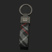 Load image into Gallery viewer, Audi Logo Braided Keychain - Grey
