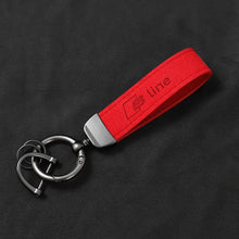 Load image into Gallery viewer, Audi Sline/RS Logo Leather Keychain
