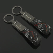Load image into Gallery viewer, Mercedes-Benz Logo Leather Keychain
